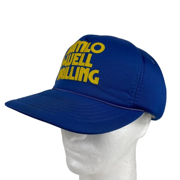 Vintage SnapBack Ramlo Well Drilling Sellout Blue Yellow OSFA Hipster 90s CLEAN - Picture 9 of 16